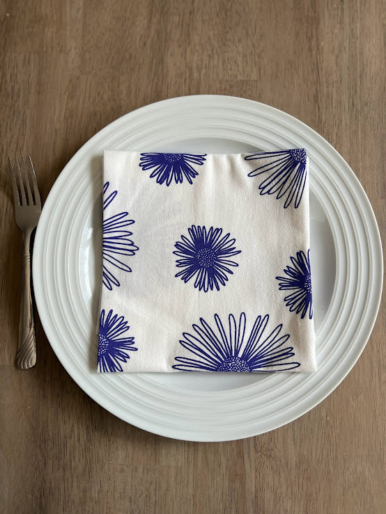 ASTERS flower dinner napkin set