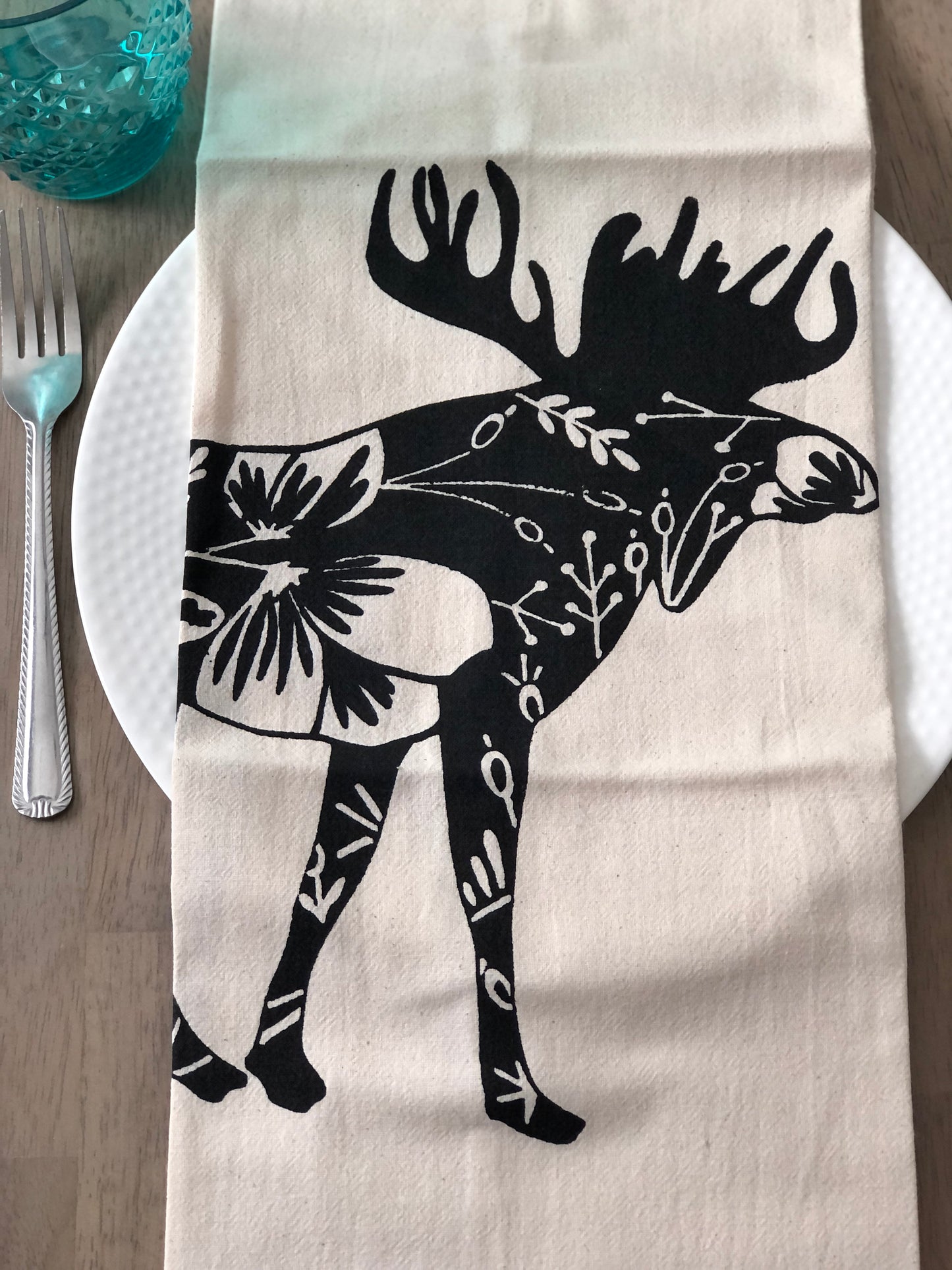Moose dinner napkin set