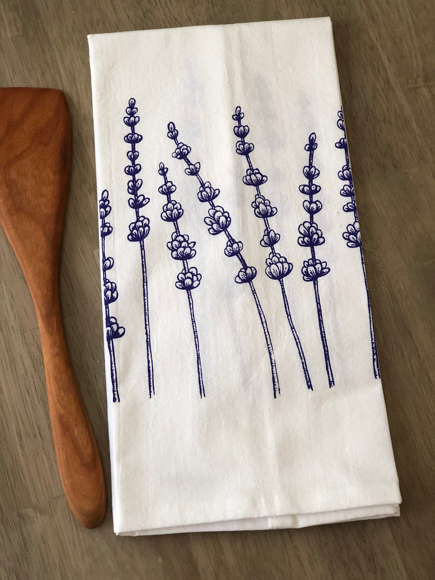 Lavender flour sack tea towel